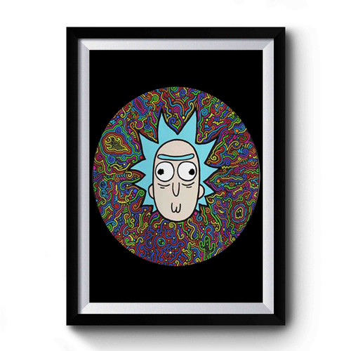 Rick And Morty Morty's Head In Abstract Circle Premium Poster
