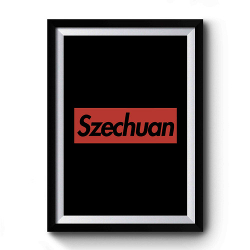 Rick And Morty Szechuan Red Box Logo Premium Poster