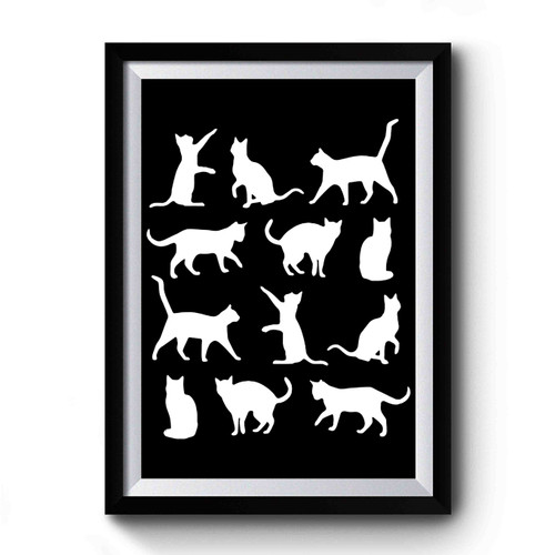 Seamless Pattern Cats Premium Poster