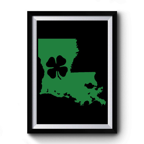 St. Patrick's Day Louisiana Shamrock Premium Poster