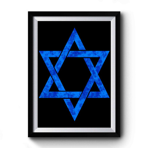 Star Of David Magen David Isreali Flag Symbol Premium Poster