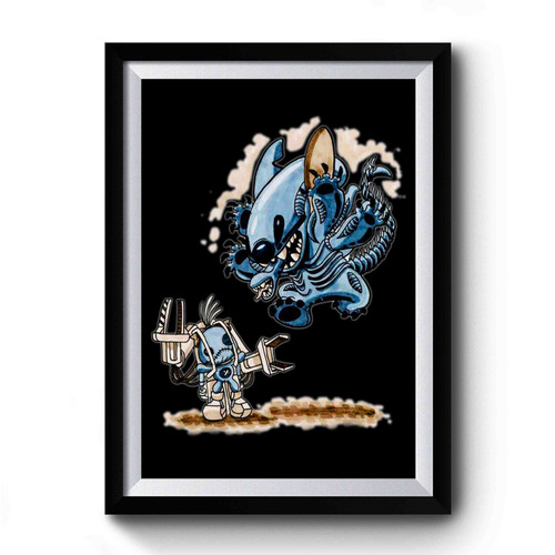 Stitch Alien Premium Poster