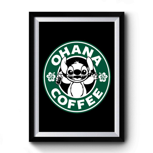 Stitch Ohana Disney Logo Premium Poster
