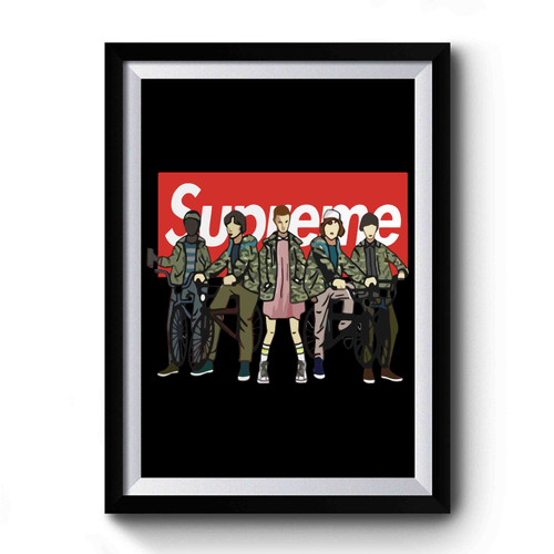 Supreme With All The Stranger Things Premium Poster