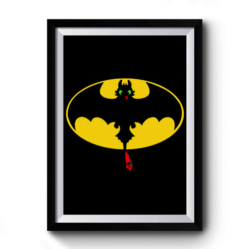 Toothless Batman How To Train Your Dragon 3 Premium Poster