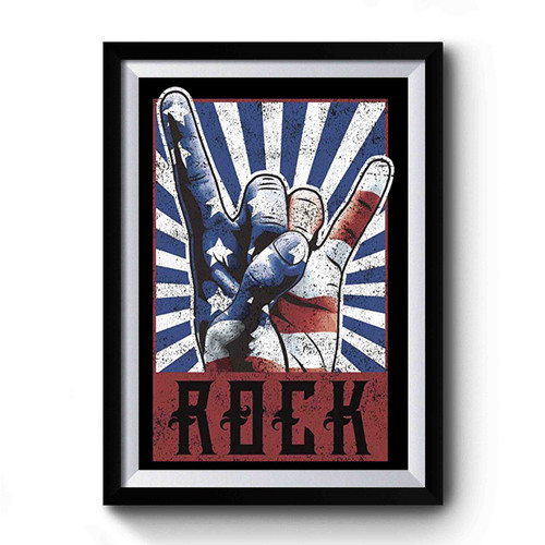 Vintage Rock & Roll Concert Band Poster Premium Poster