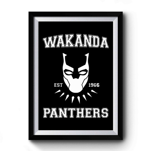 Wakanda Panthers University Black Panther Premium Poster