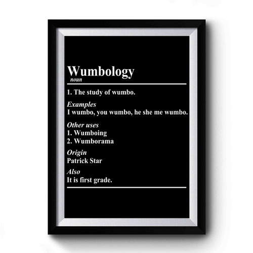 Wumbology Noun Premium Poster