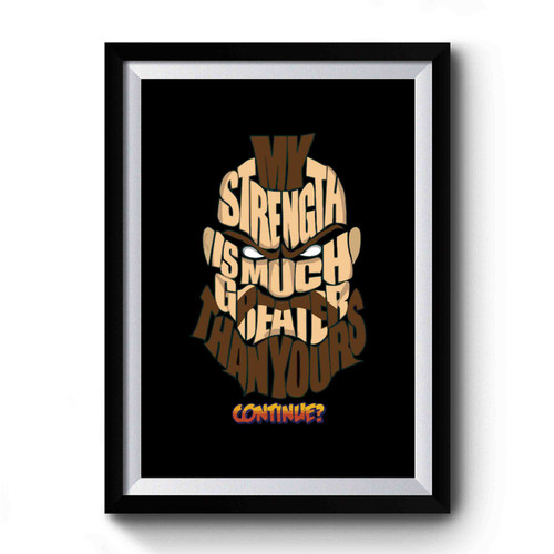 Zangief Wins Typography Premium Poster