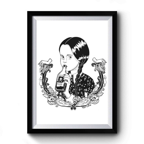 Addams Family Wednesday Illustration Movie Premium Poster