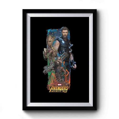 Avengers Infinity War Thor Rocket And Groot Premium Poster