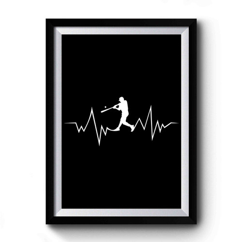 Baseball Heartbeat Premium Poster