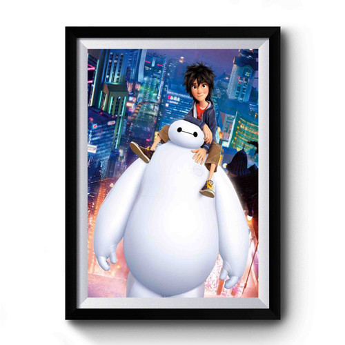 Baymax Big Hero Town Fly Premium Poster