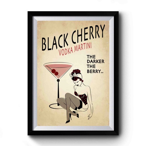 Black Cherry Pin Up Girl Premium Poster
