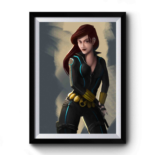 Black Widow Painting Art Premium Poster