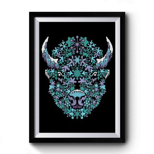 Buffasnow Buffalo Snow Flake Premium Poster