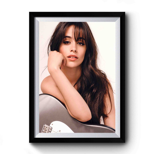 Camila Cabello Sexy Guitar Premium Poster