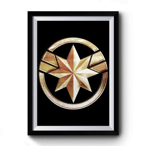 Captain Marvel Badge Soft Fitted Premium Poster
