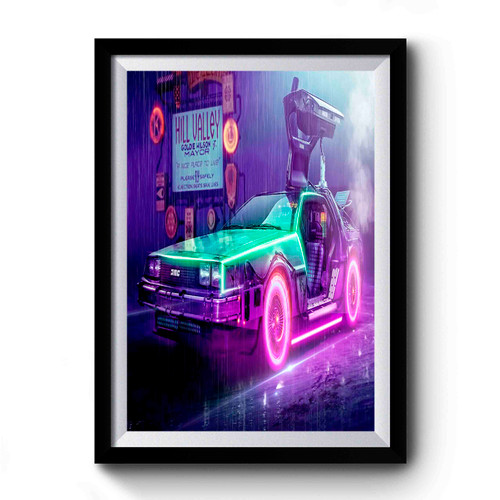 Car Back To The Future Premium Poster