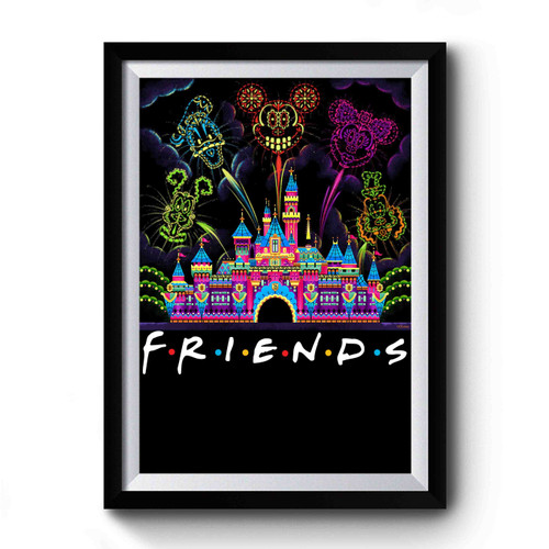 Castle Disney Land Friends Premium Poster