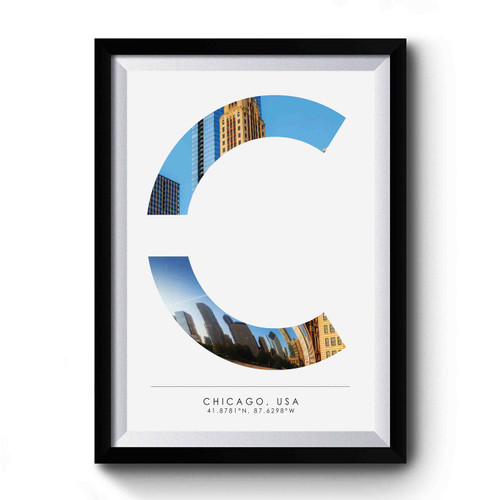 Chicago Coordinates Premium Poster
