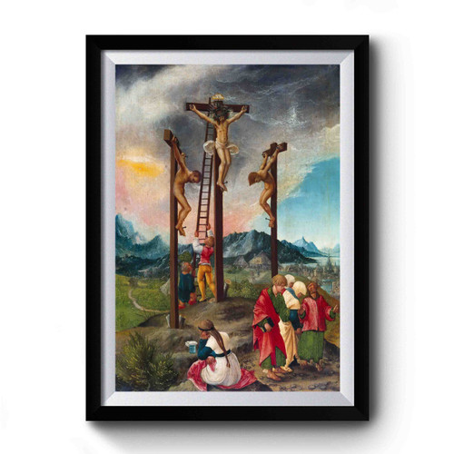 Christ On The Cross Between Premium Poster