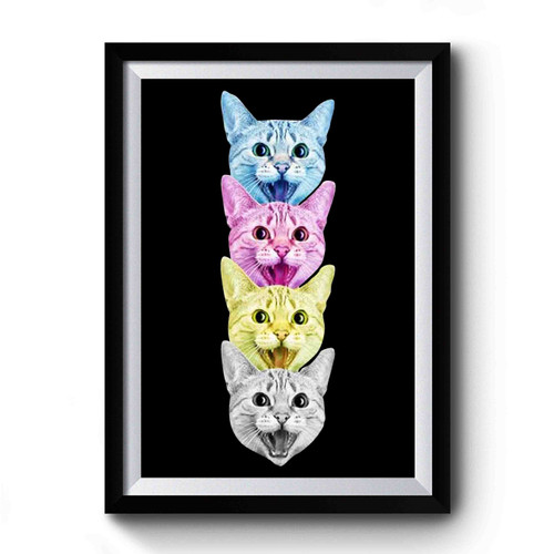 Cmyk Cat 1 Premium Poster