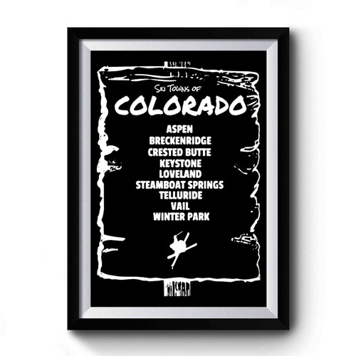 Colorado Ski Towns Sign Premium Poster