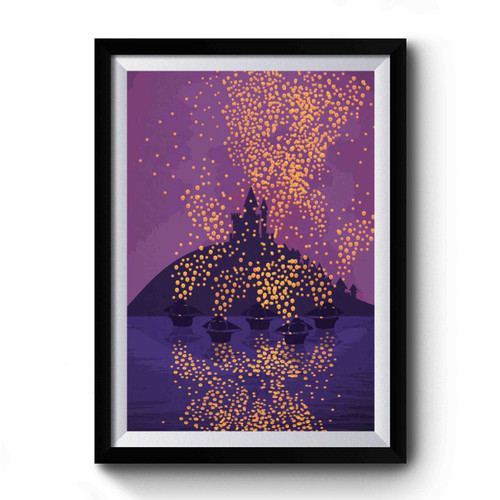 Corona Castle Lanterns Disney Tangled Premium Poster