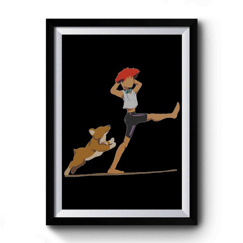 Cowboy Bebop Edward And Ein Premium Poster