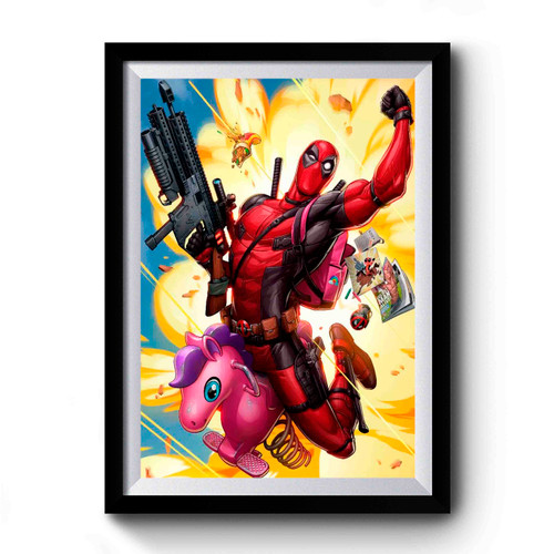 Deadpool Superhero Cartoon Premium Poster