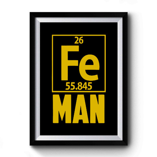 Fe Man Science Periodic Table Iron Element Halloween Premium Poster