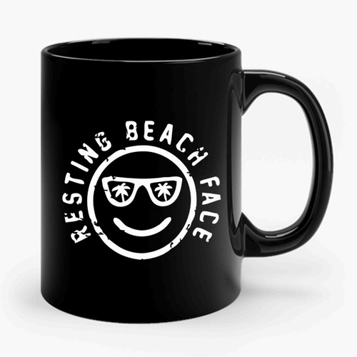Resting Beach Face Funny Ceramic Mug