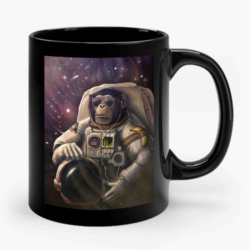 Astronaut Funny Monkey Chimp In Space Ceramic Mug