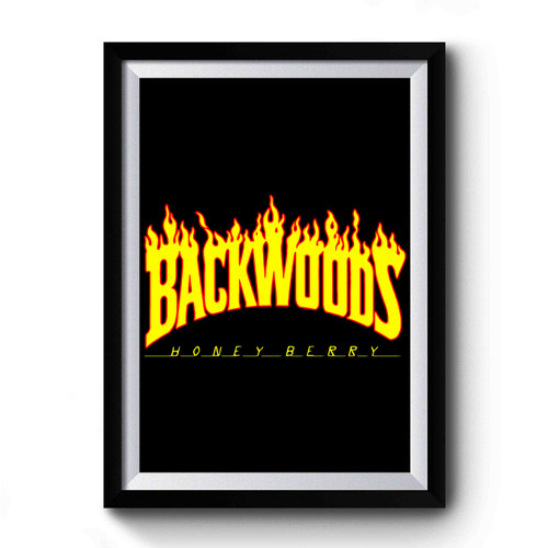 Flame Backwoods Cigars Logo Premium Poster