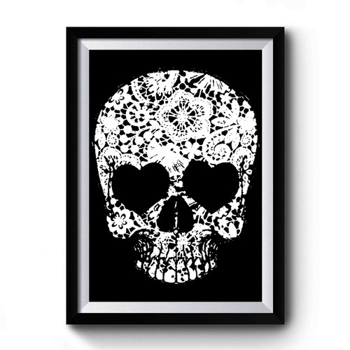 Floral Skull Premium Poster