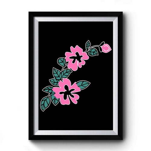 Flower Pattern Ringer Premium Poster