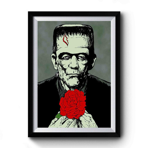 Frankenstein Rose Halloween Premium Poster