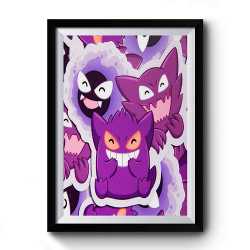 Gengar Haunter Gastly Ghost Pokemon Premium Poster