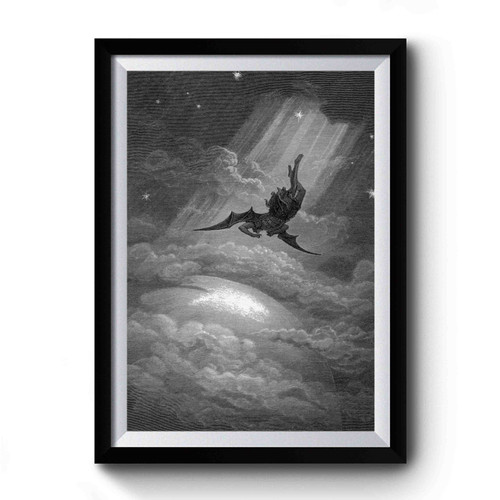 Gustave Dore Satan Falling Premium Poster