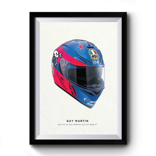 Guy Martin Helmet Premium Poster