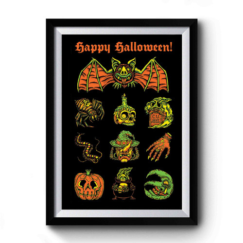 Happy Halloween Symbol Premium Poster