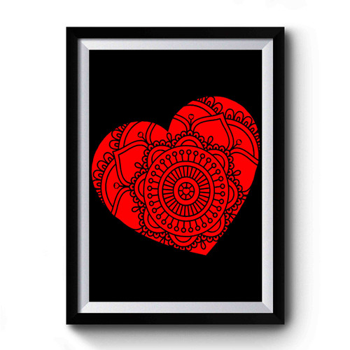 Heart Mandala Premium Poster