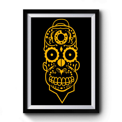 Homer Simpson Day Of The Dead Premium Poster