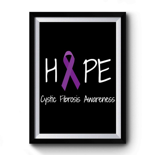 Hope Ribbon For Cystic Fibrosis Awareness Premium Poster
