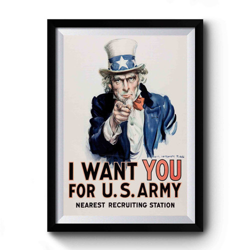 I Want You For U.S.Army Nearest Recruiting Station 2 Premium Poster