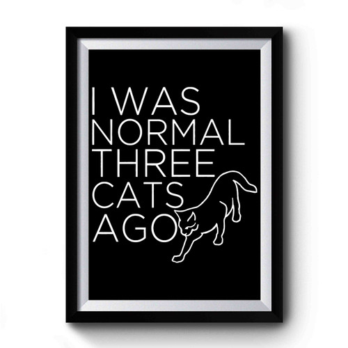 I Was Normal Three Cats Ago Premium Poster