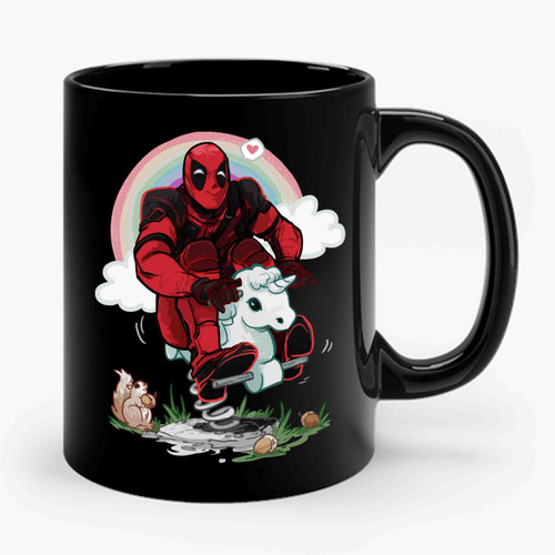 Riding Unicorn Dead Pool Ceramic Mug