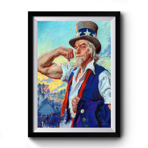Its Time To Build A Stronger America Uncle Sam Premium Poster