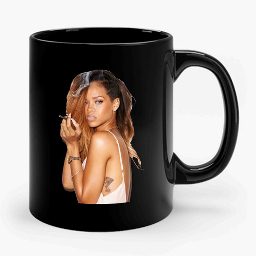 Rihanna Smoke Cigaratte Ceramic Mug